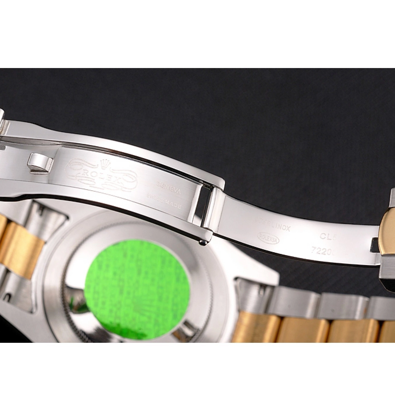 Aaa fake watches Two Swiss Datejust Tone Steel Case Gold Rolex Dial White Stainless Bracelet 0711